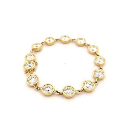 11.75 Diamond Paperclip Link Bracelet 18k Yellow Gold
