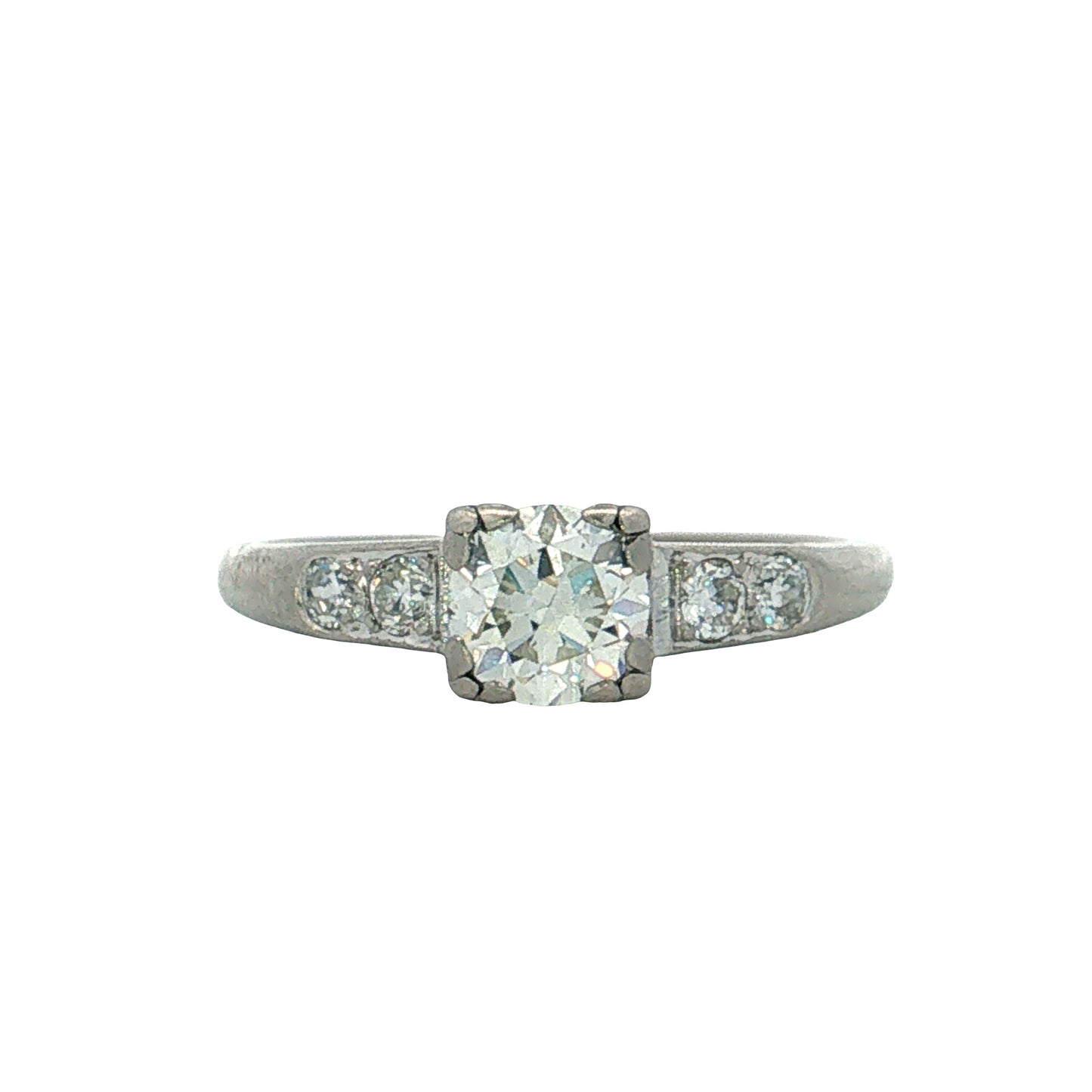 Art Deco Platinum Diamond Engagement Ring