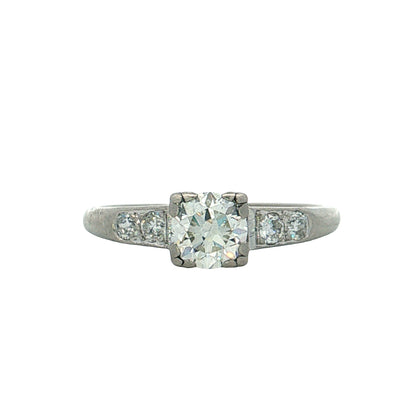 Art Deco Platinum Diamond Engagement Ring