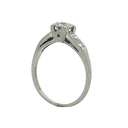Art Deco Platinum Diamond Engagement Ring