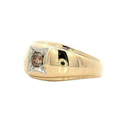 .30 Vintage Mid-Century Diamond Men's Ring 14k