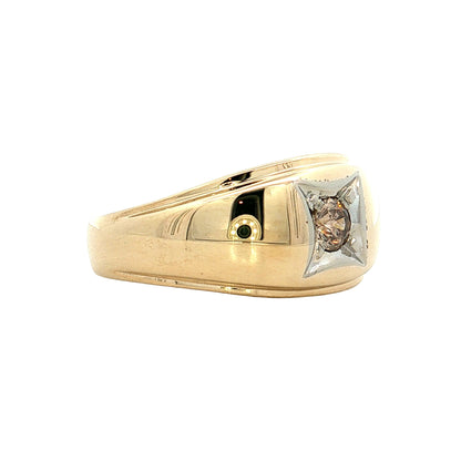 .30 Vintage Mid-Century Diamond Men's Ring 14k