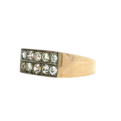 .75 Vintage Mid-Century Diamond Cocktail Ring 14k