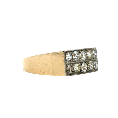 .75 Vintage Mid-Century Diamond Cocktail Ring 14k