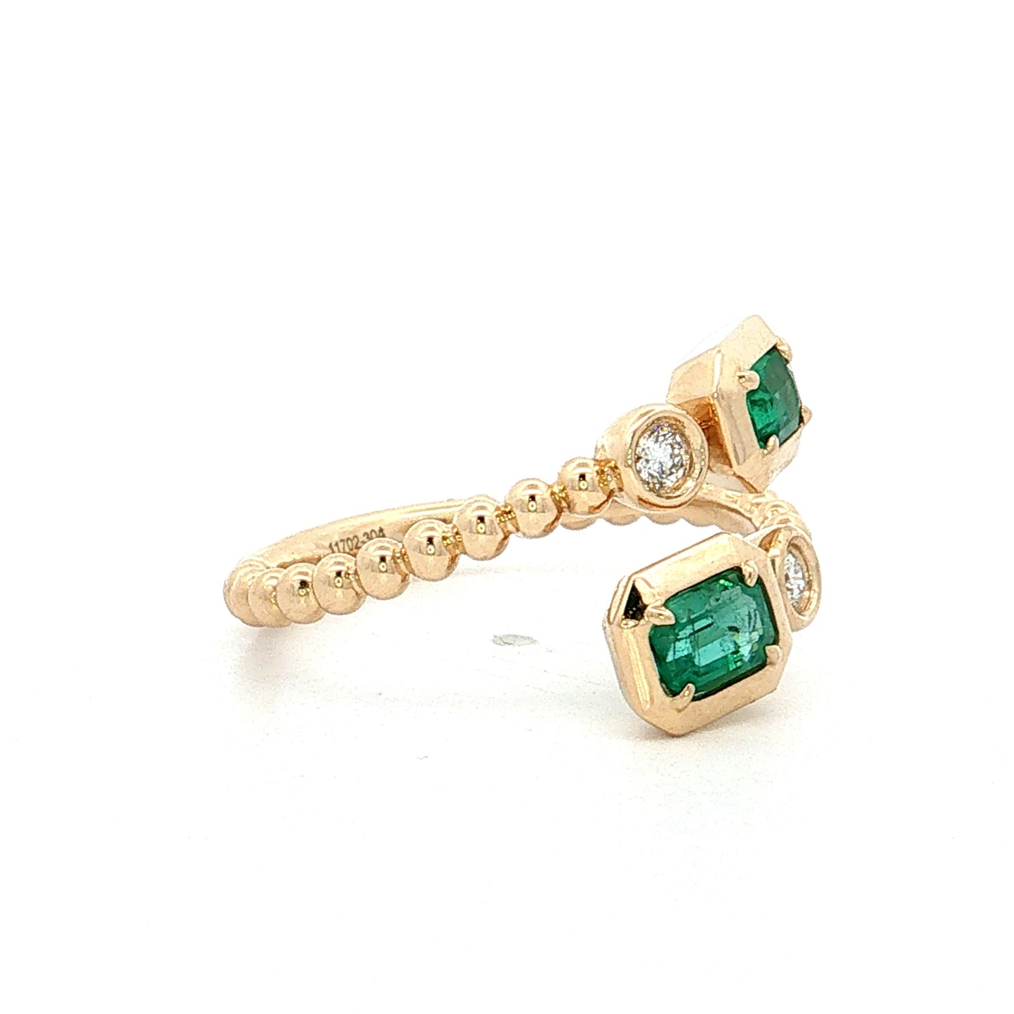 .50 Emerald & Diamond Toi Et Moi Ring 14k