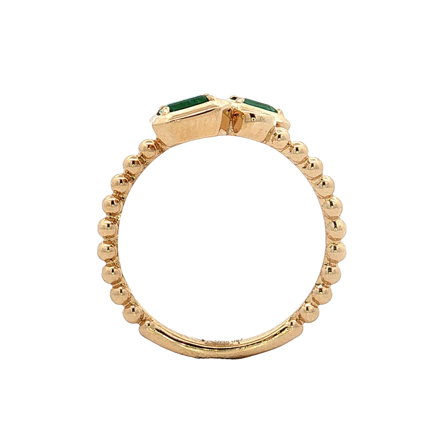.50 Emerald & Diamond Toi Et Moi Ring 14k