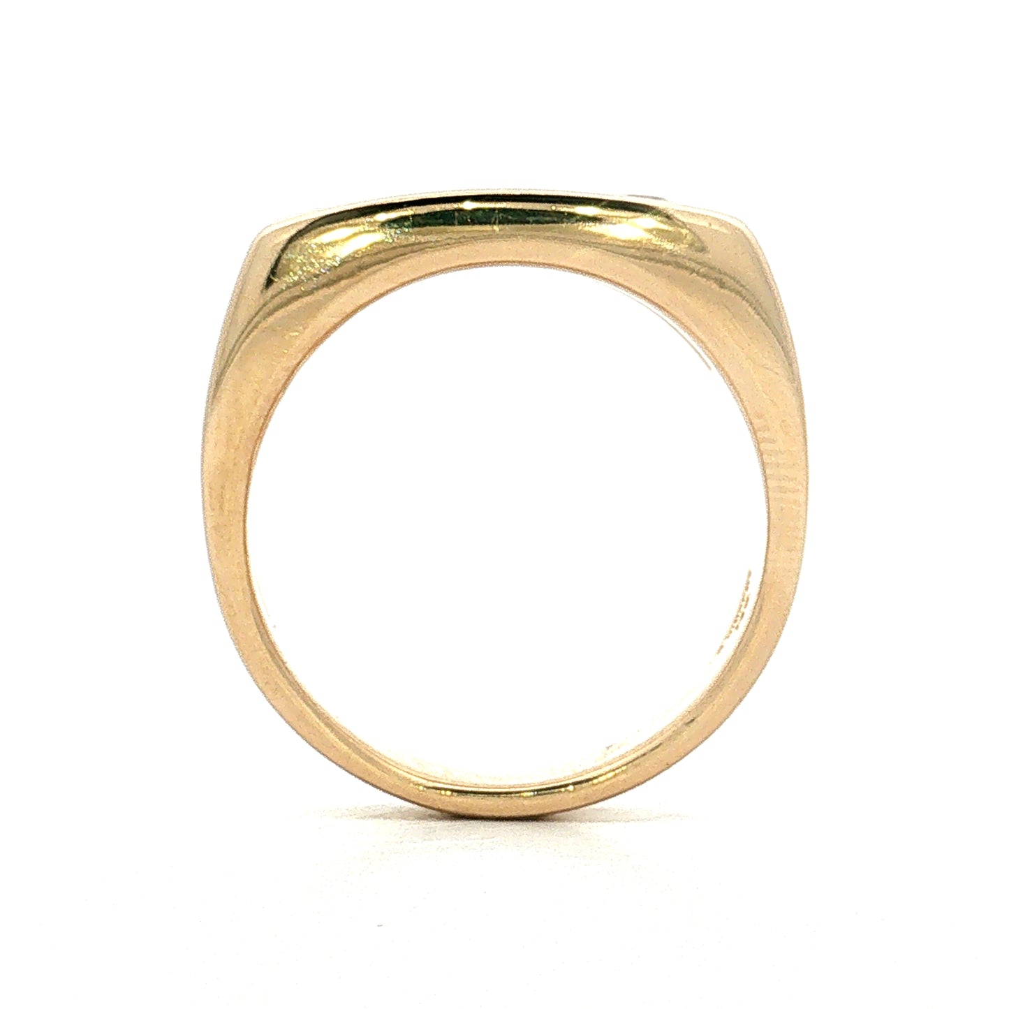 .21 Diamond Signet Wedding Band 14k Yellow Gold