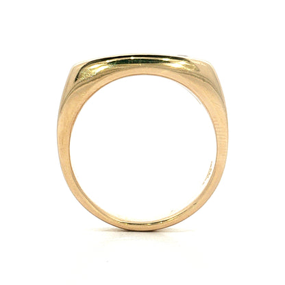 .21 Diamond Signet Wedding Band 14k Yellow Gold