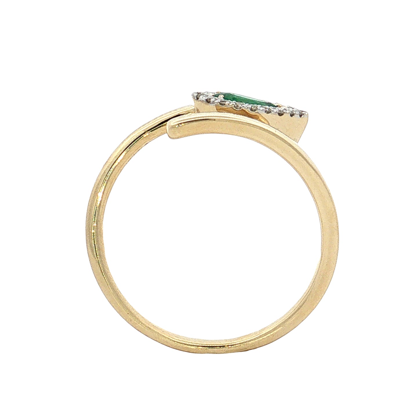 .31 Emerald & Diamond Snake Cocktail Ring 14k