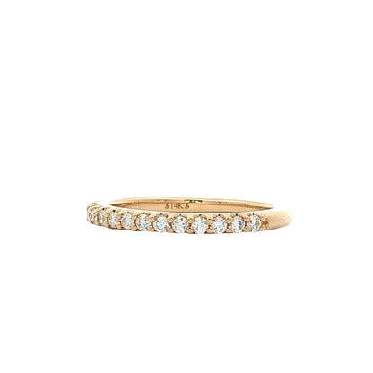 Diamond Half-Eternity Wedding Band 14k Yellow Gold