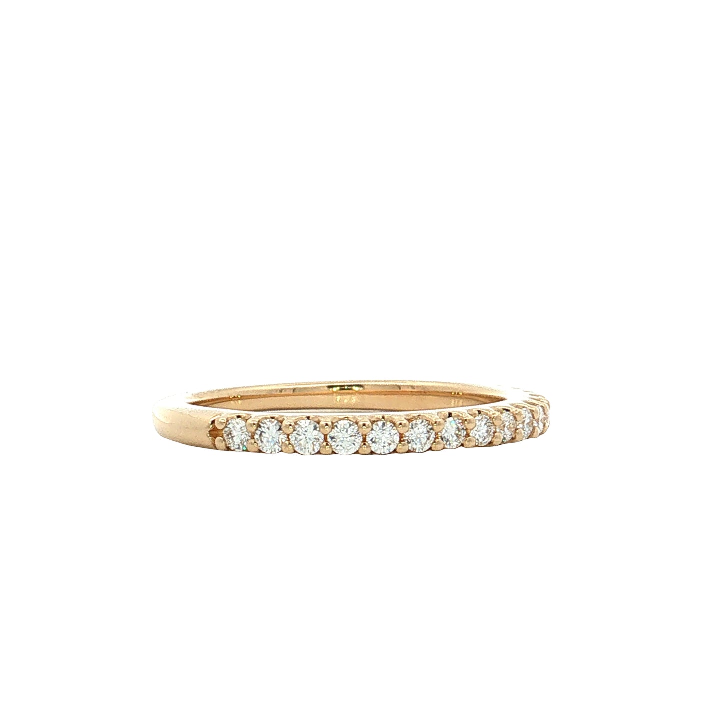 Diamond Half-Eternity Wedding Band 14k Yellow Gold