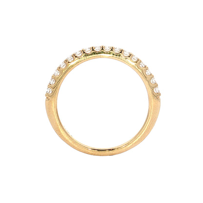 Diamond Half-Eternity Wedding Band 14k Yellow Gold