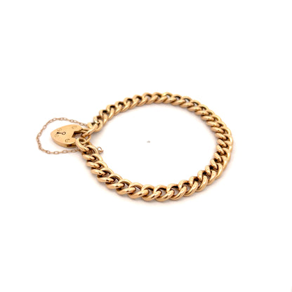 Victorian Curb Chain Bracelet 15k Yellow Gold