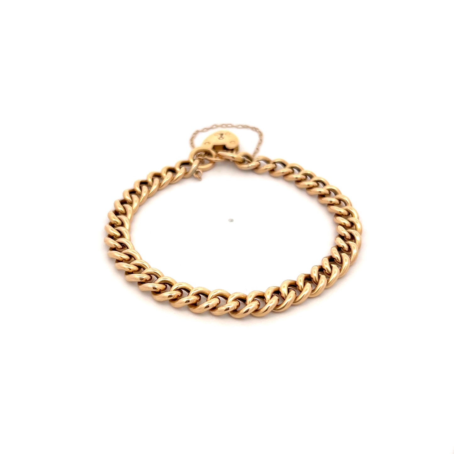 Victorian Curb Chain Bracelet 15k Yellow Gold