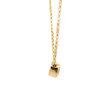 1.45 GIA Diamond Pendant Necklace 14k Yellow Gold