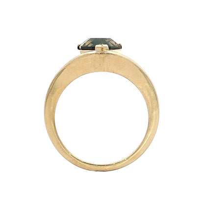 3.07 Pear Step Cut Diamond Engagement Ring 14k