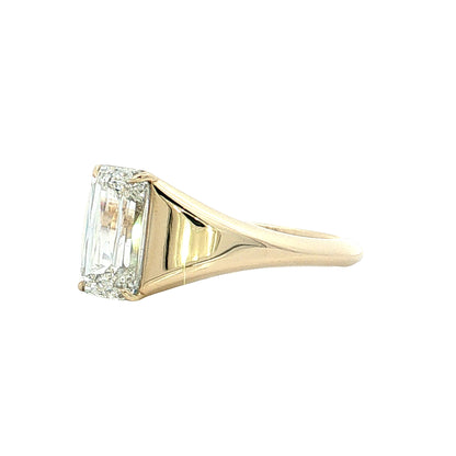 1.66 Emerald Cut Diamond Engagement Ring 14k