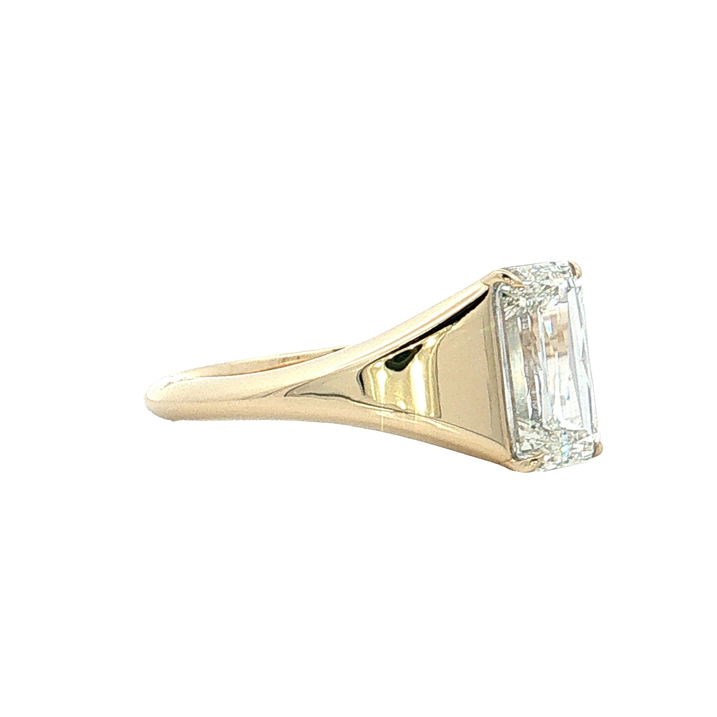 1.66 Emerald Cut Diamond Engagement Ring 14k
