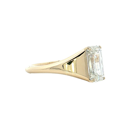 1.66 Emerald Cut Diamond Engagement Ring 14k