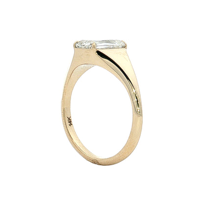 1.66 Emerald Cut Diamond Engagement Ring 14k