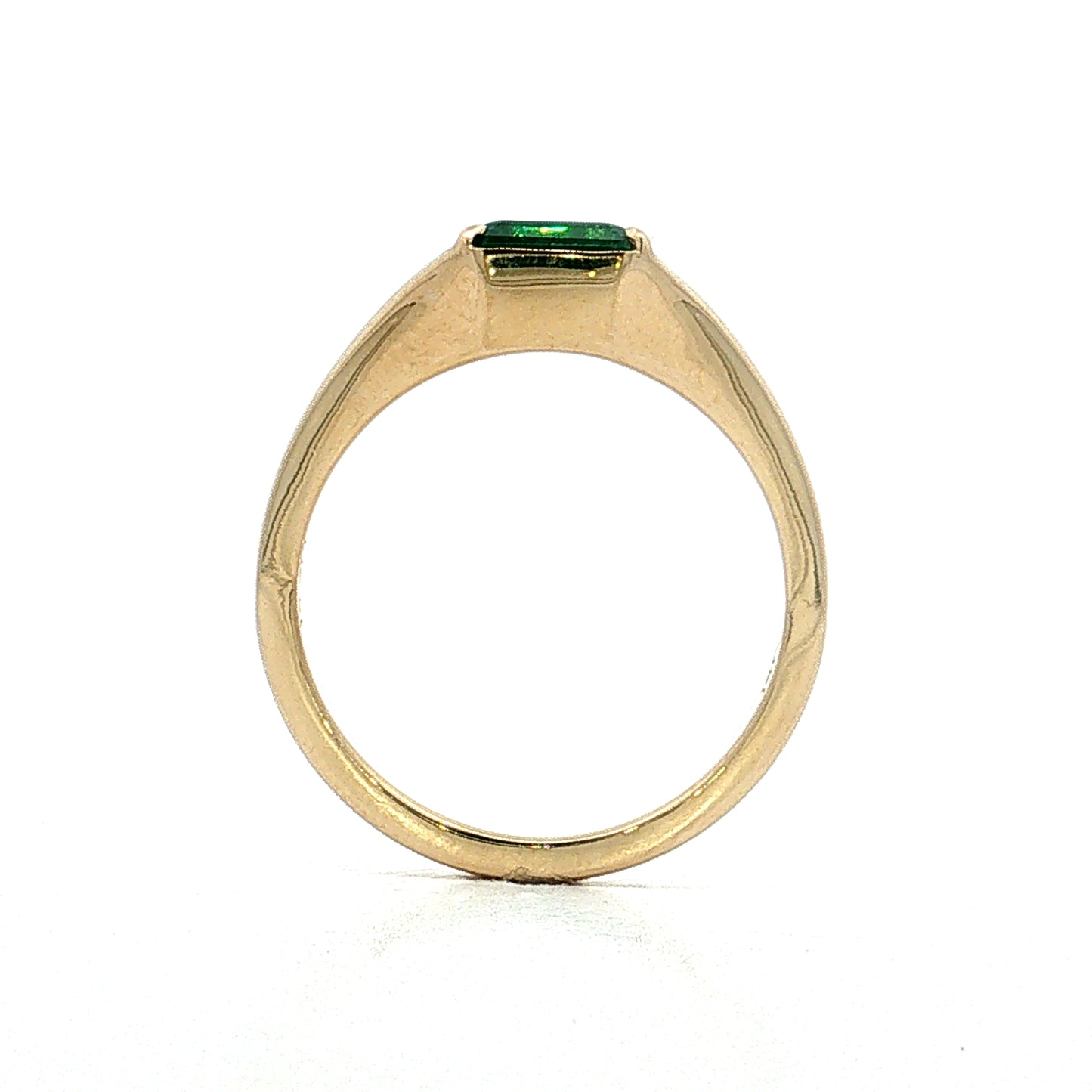 1.12 Emerald Cut Emerald Engagement Ring 14k
