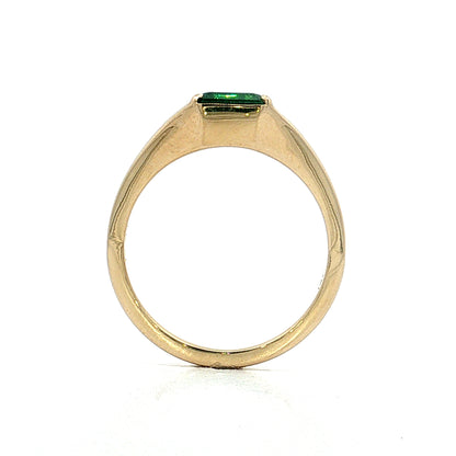 1.12 Emerald Cut Emerald Engagement Ring 14k