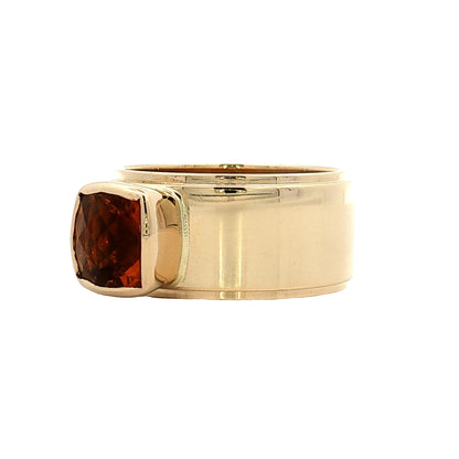 1.95 Citrine Cushion Cocktail Ring 14k Yellow Gold
