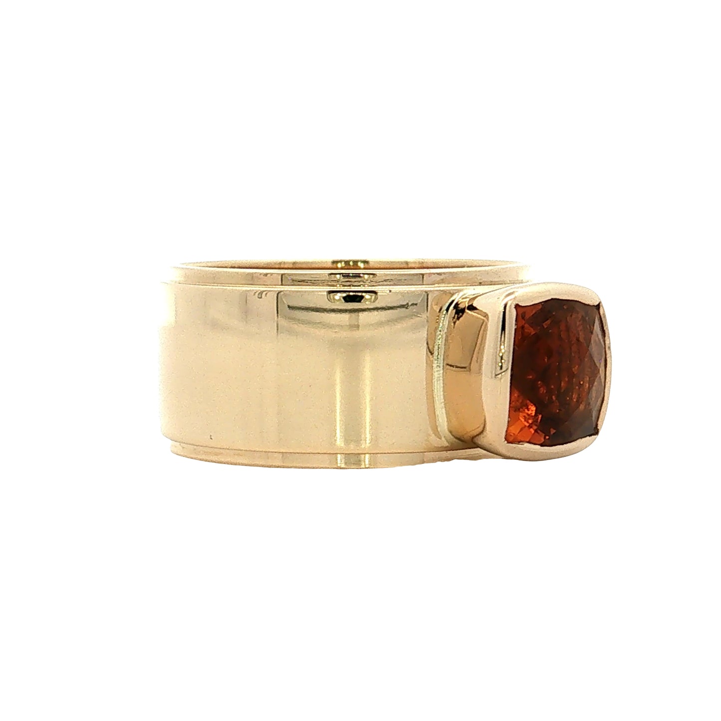 1.95 Citrine Cushion Cocktail Ring 14k Yellow Gold