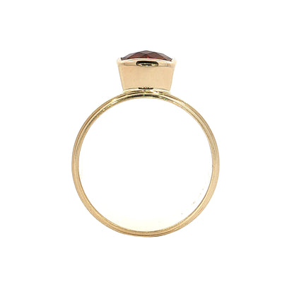 1.95 Citrine Cushion Cocktail Ring 14k Yellow Gold
