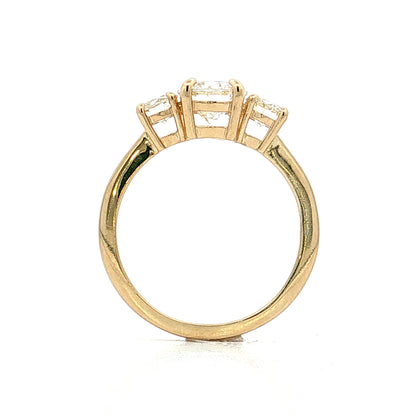 1.07 Three Stone Diamond Engagement Ring 14k