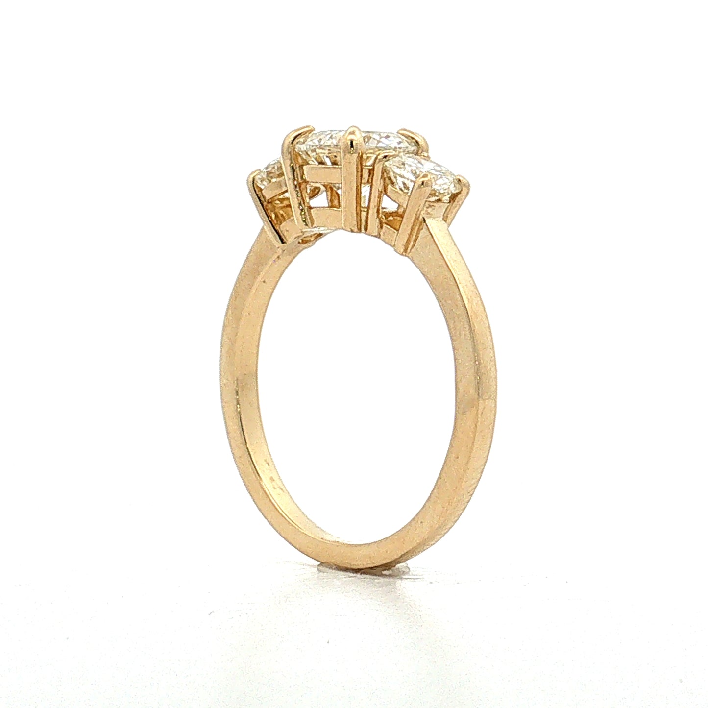 1.07 Three Stone Diamond Engagement Ring 14k