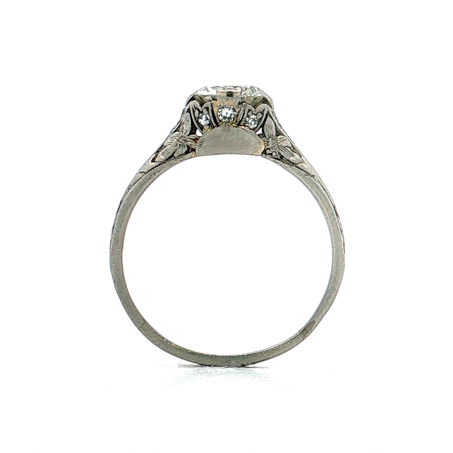 1.00 Art Deco Diamond Engagement Ring Platinum