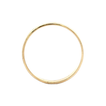 Vintage Retro Men's Engraved Wedding Band 18k Two-Tone Gold