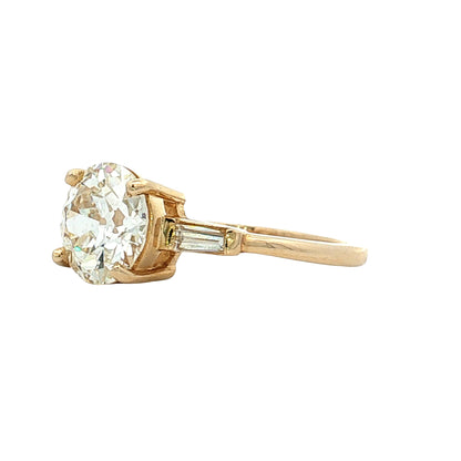 2.04 GIA Old European Diamond Engagement Ring 14k