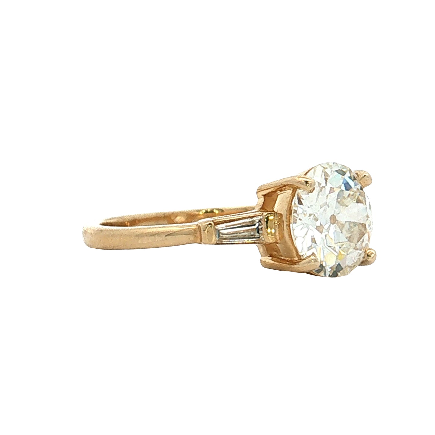 2.04 GIA Old European Diamond Engagement Ring 14k