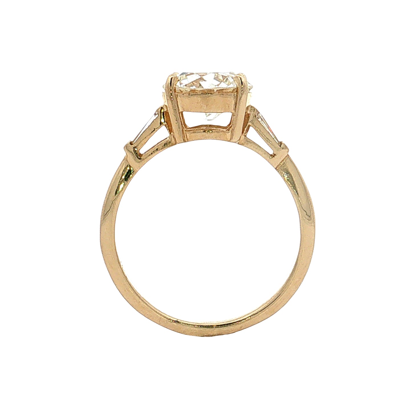 2.04 GIA Old European Diamond Engagement Ring 14k