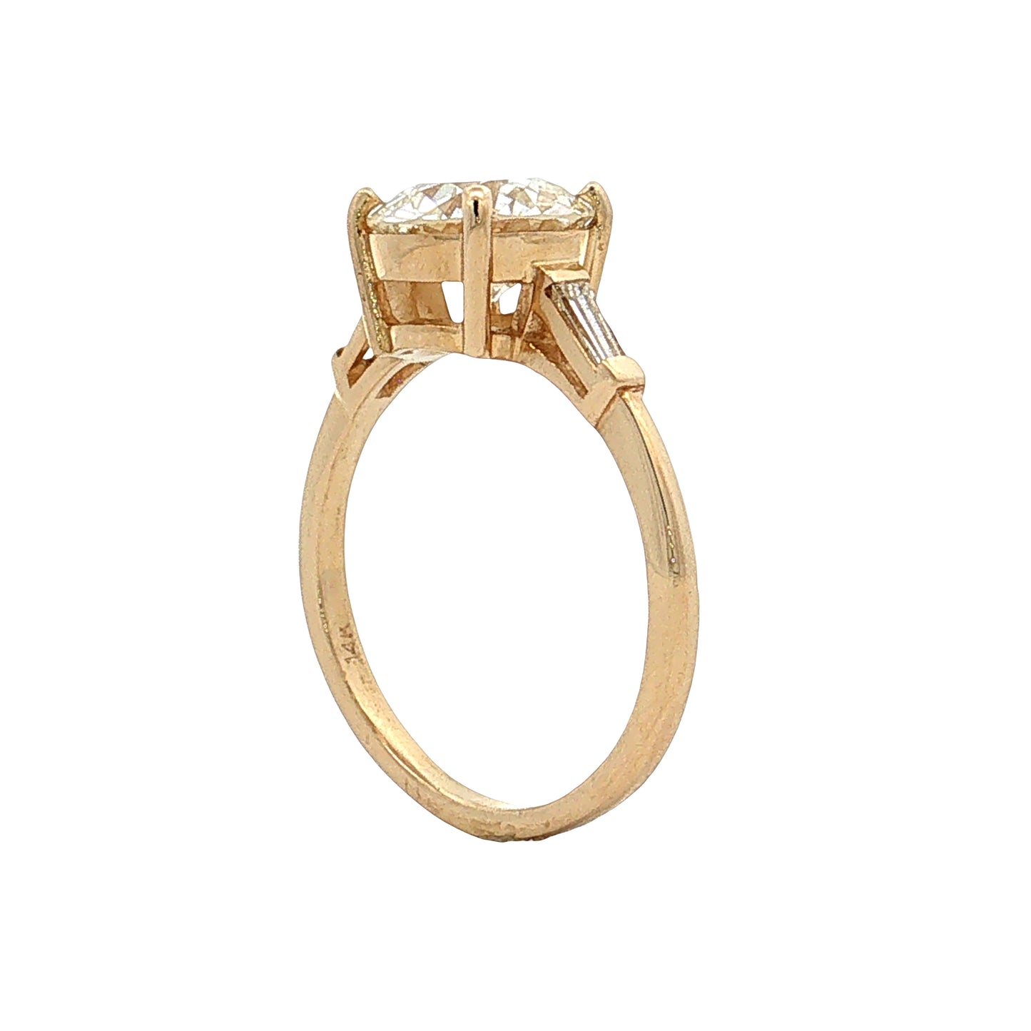2.04 GIA Old European Diamond Engagement Ring 14k