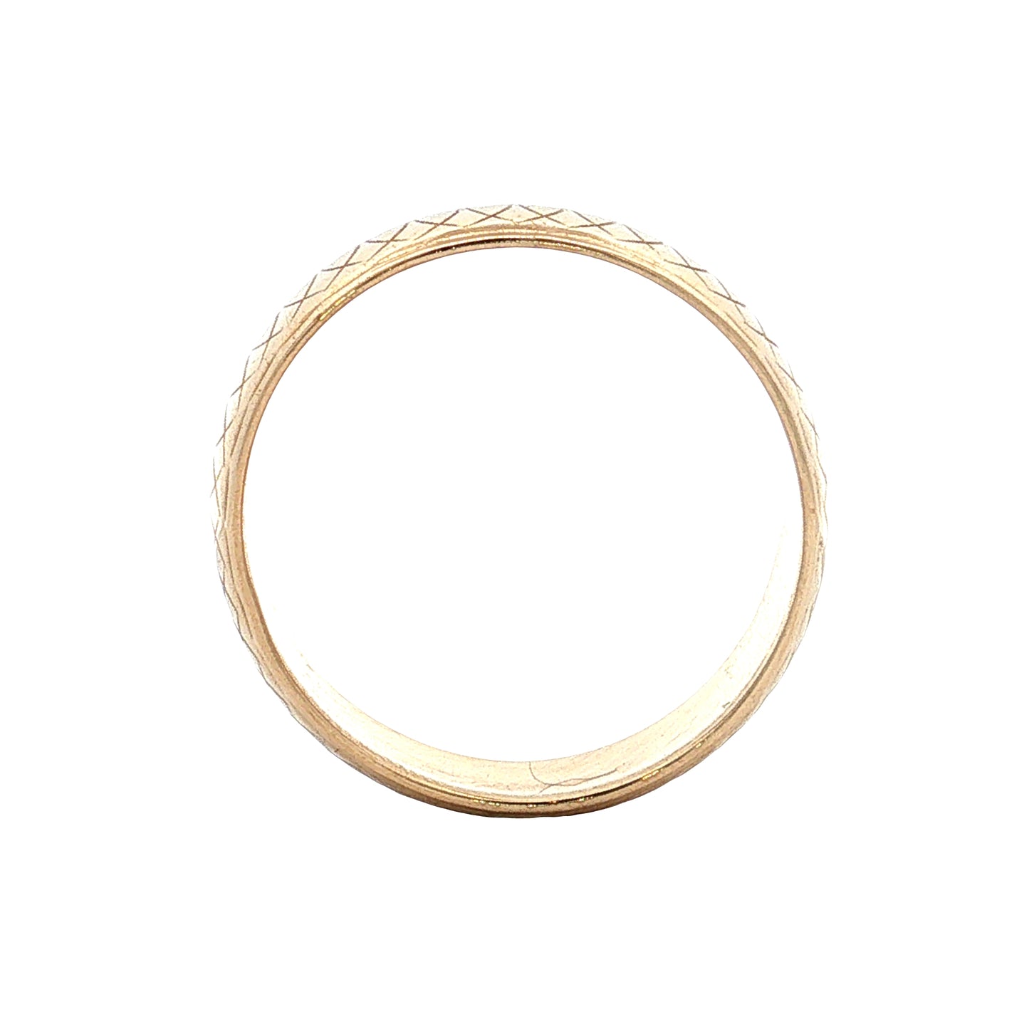 Vintage 1950s Engraved Men's Wedding Band 14k