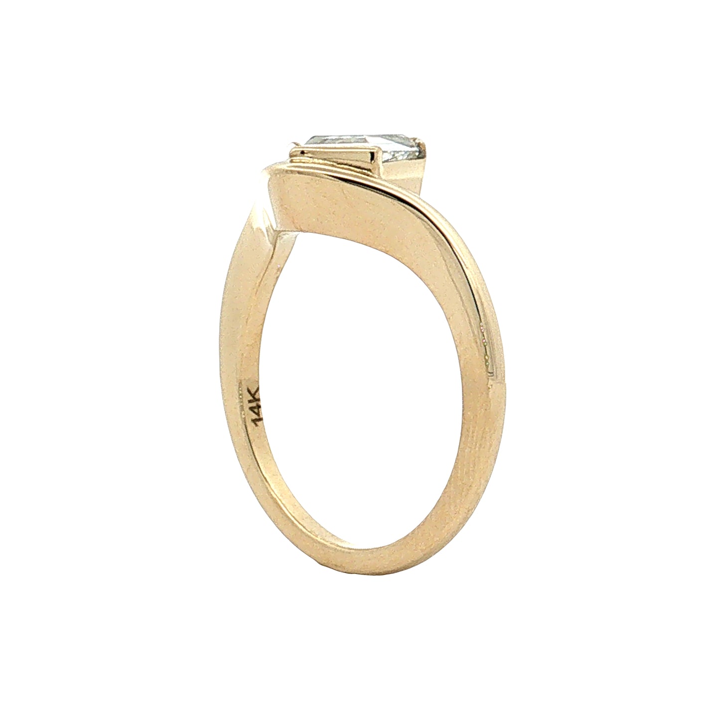 1.01 Kite Diamond Engagement Ring 14k Yellow Gold