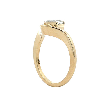 1.01 Kite Diamond Engagement Ring 14k Yellow Gold