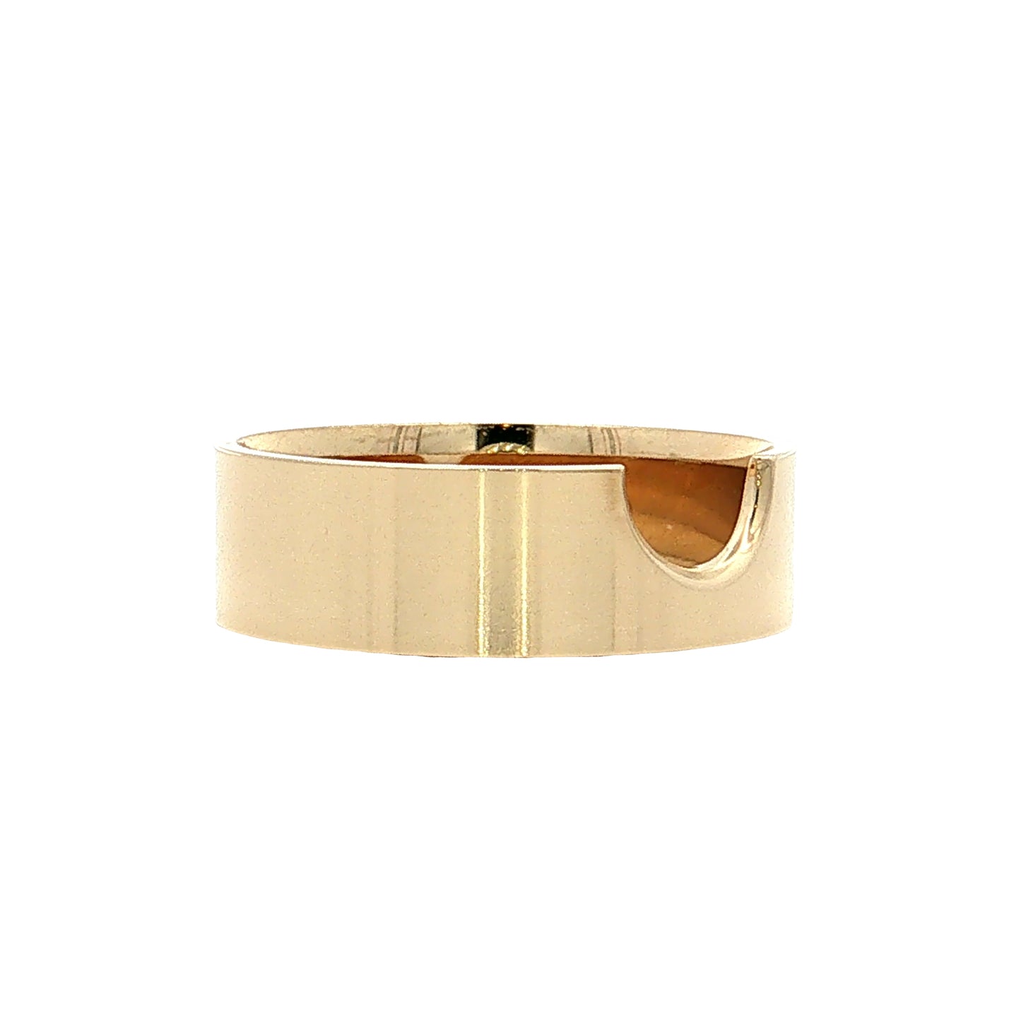 Contoured Stacking Wedding Band 14k Yellow Gold