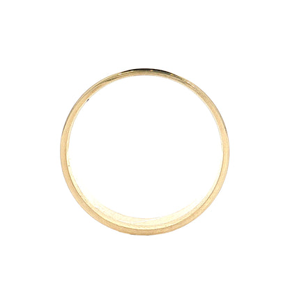 Contoured Stacking Wedding Band 14k Yellow Gold