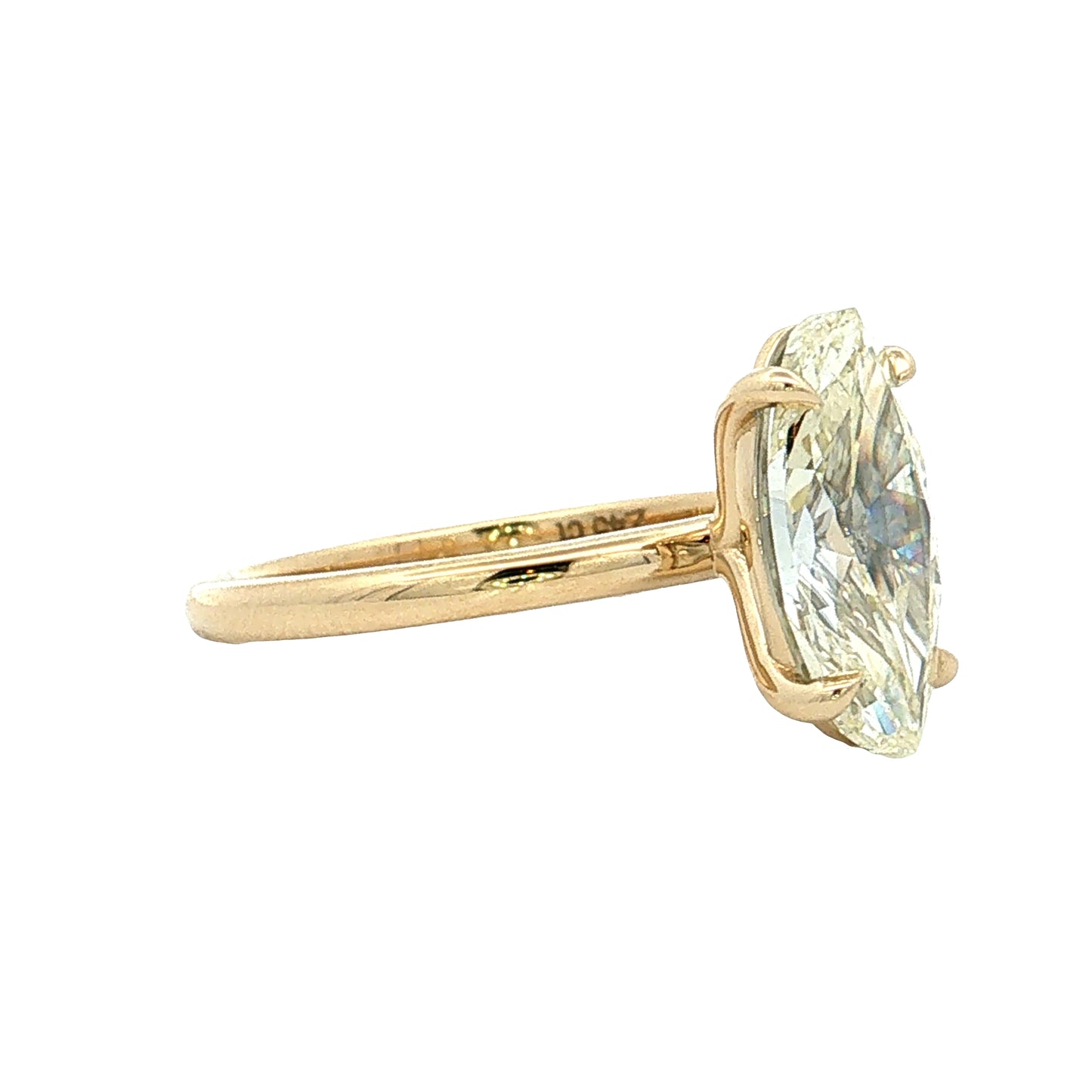 2.45 GIA Moval Diamond Engagement Ring 14k