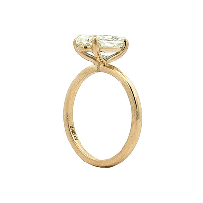 2.45 GIA Moval Diamond Engagement Ring 14k