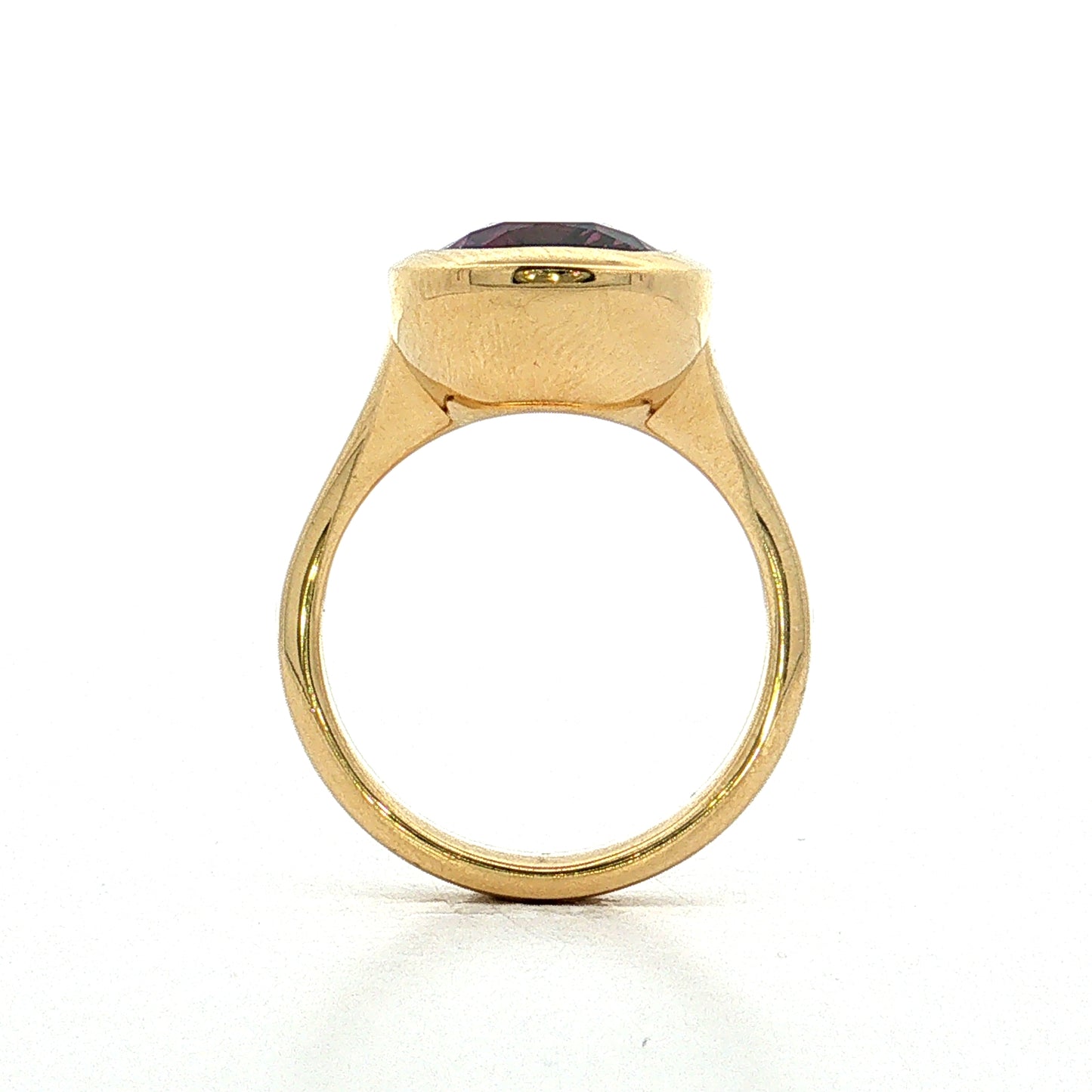 7.59 Cushion Sapphire Engagement Ring 18k Yellow Gold