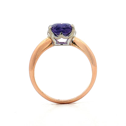 2.81 Cushion Sapphire Engagement Ring 18k