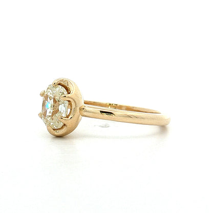1.53 Old Mine Cushion Diamond Engagement Ring 14k