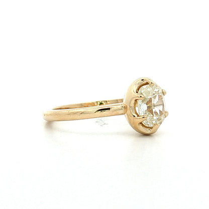 1.53 Old Mine Cushion Diamond Engagement Ring 14k
