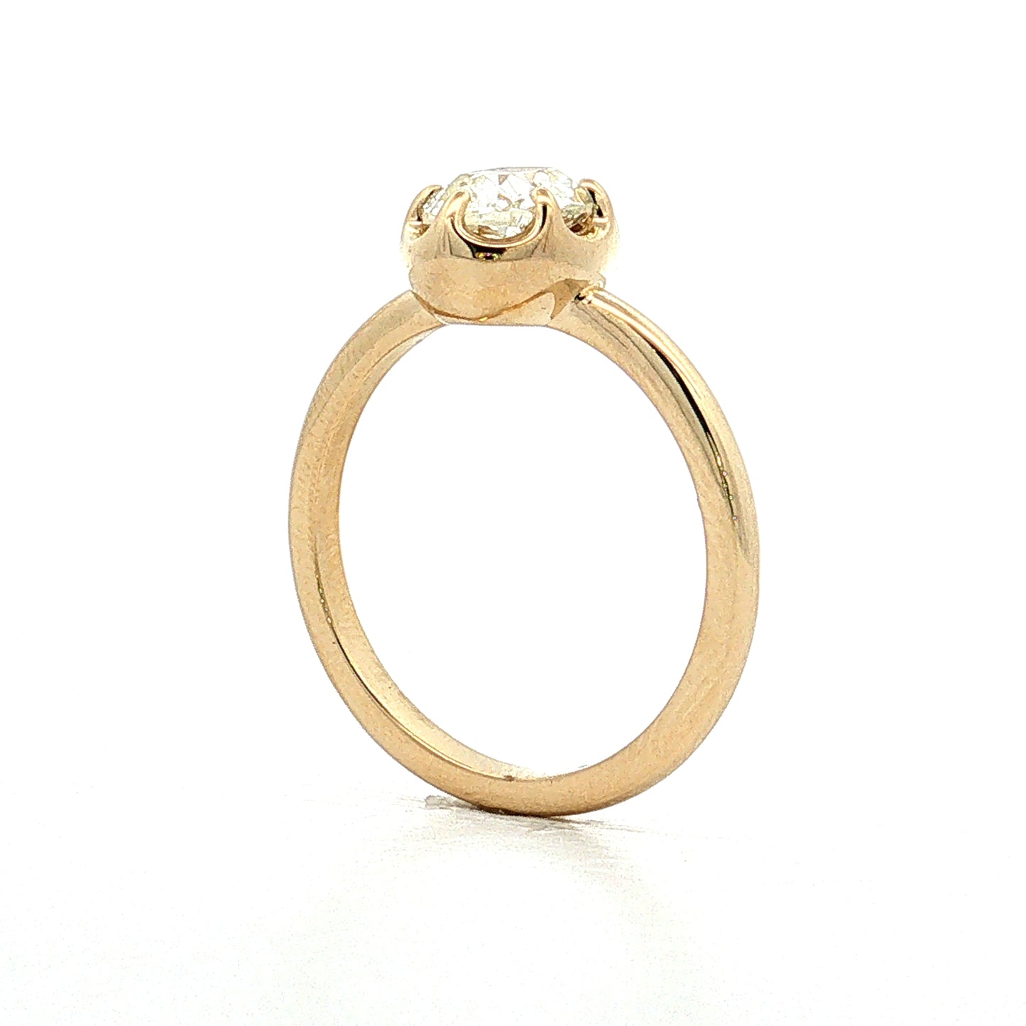 1.53 Old Mine Cushion Diamond Engagement Ring 14k