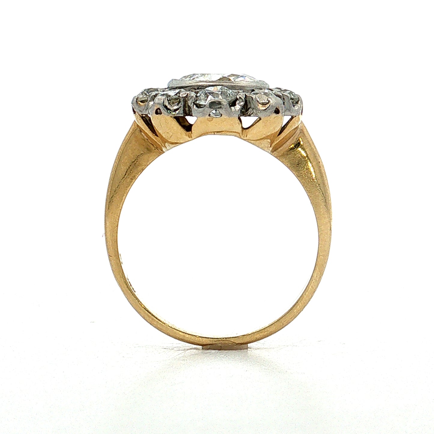 1.75 Old European Diamond Engagement Ring Platinum & 18k